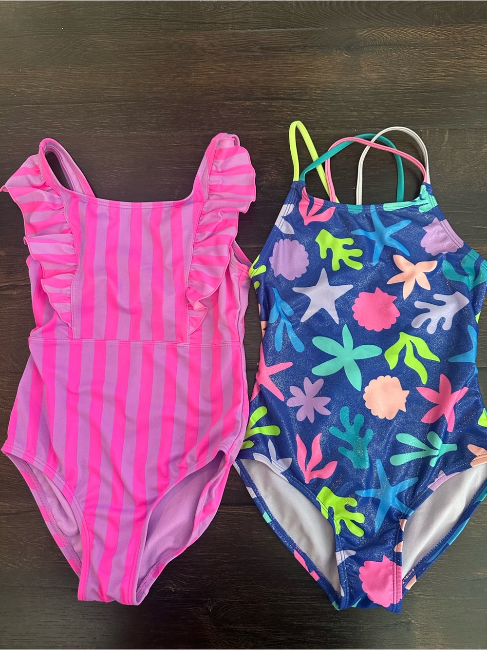 Cat and Jack Girls' Swimsuit One-Piece-  Set of 2